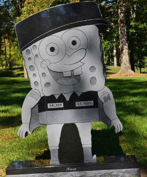 La pierre tombale de Bob l'Eponge dans le cimetière de Cincinnati