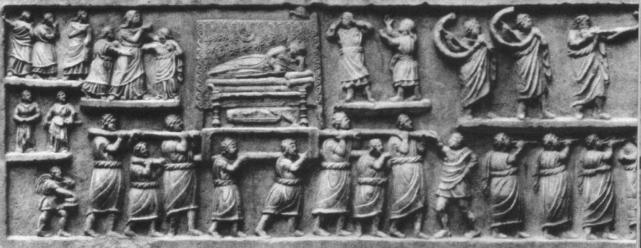 Un cortège funéraire du temps de l'Empire Romain